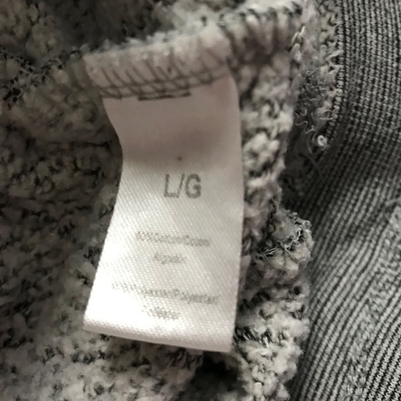 Y2K Ardene Low Rise Cotton Blend Sweatpants L Jogger Charcoal Grey Blue White - Picture 5 of 5